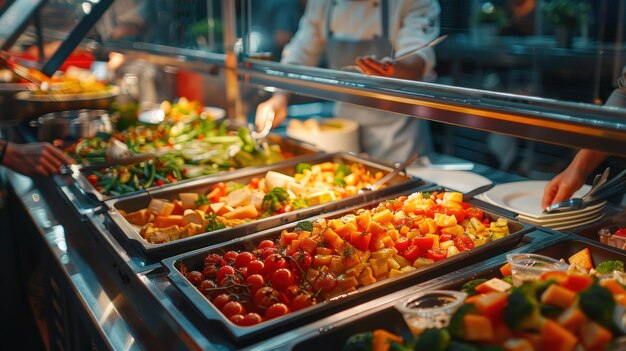 assortment fresh vegetables display buffet 546192 15903
